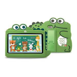 Wintouch K705 tabliet pre deti s hrami, Android, duálny fotoaparát, biely, zelený obal