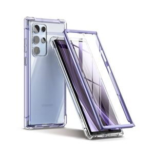 Suritch 360 Clear obal Samsung Galaxy S22 Ultra, fialový