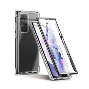 Suritch 360 Clear obal Samsung Galaxy S22 Ultra, čierny