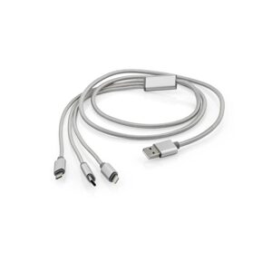 JP svietiaci kábel 3v1 USB - USB-C / Lightning / Micro USB, 1 m, biely