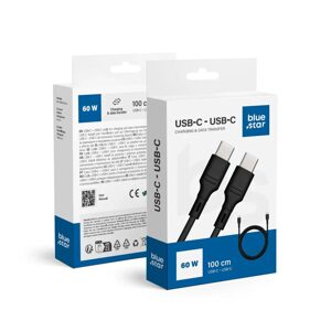 BlueStar kábel USB-C - USB-C 1 m, 60W, čierny