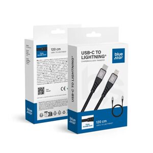 BlueStar kábel USB-C - Lightning 1,2 m, čierny