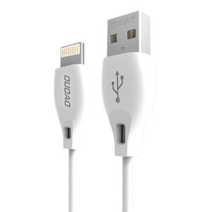 Dudao kábel USB - Lightning, 2,4A, 1m, biely
