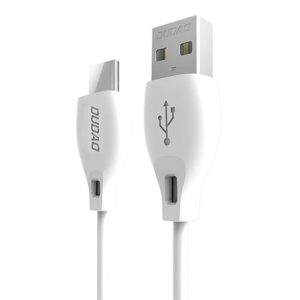 Dudao kábel USB - USB-C, 2,1A, 1m, biely