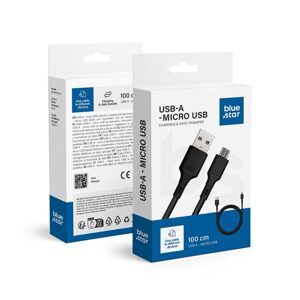 BlueStar kábel USB - Micro USB 1 m, čierny