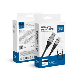 BlueStar kábel USB - Micro USB 1,2 m, čierny