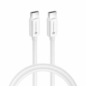 Forcell kábel USB-C - USB-C, QC4.0, 5A/20V, PD100W, C339, 1 m, biely