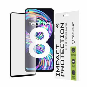 Techsuit 111D Tvrdené sklo, Realme 8 4G / 8 Pro, čierne