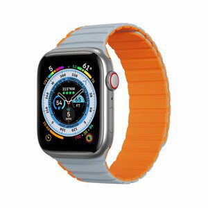 Dux Ducis Magnetický remienok Apple Watch 1 / 2 / 3 / 4 / 5 / 6 / 7 / 8 / SE / Ultra (38, 40, 41 mm) (verze LD), šedo oranžový