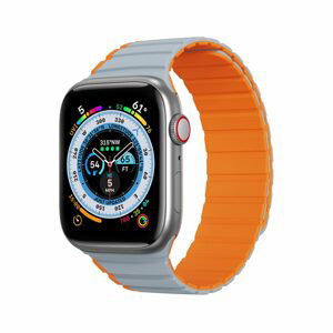 Dux Ducis Magnetický remienok Apple Watch 1 / 2 / 3 / 4 / 5 / 6 / 7 / 8 / SE / Ultra (38, 40, 41 mm) (verze LD), šedo oranžový