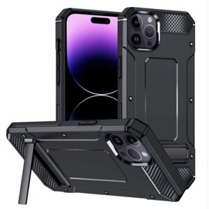 Techsuit Hybrid Armor Kickstand, iPhone 14 Pro Max, čierny