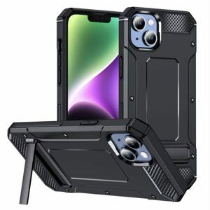 Techsuit Hybrid Armor Kickstand, iPhone 14, čierny