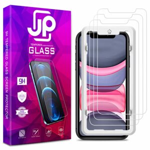 JP Long Pack Tvrdených skiel, 3 sklá na telefón s aplikátorom, iPhone 11 Pro MAX