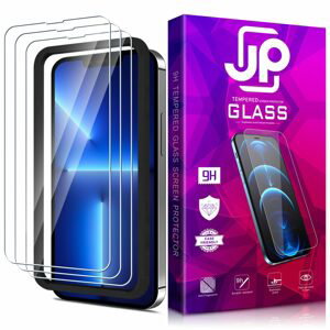 JP Long Pack Tvrdených skiel, 3 sklá na telefón s aplikátorom, iPhone 13
