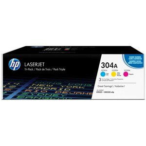 Toner HP 304A, HP CF372AM - originálný (Azúrový, purpurový, žltý)