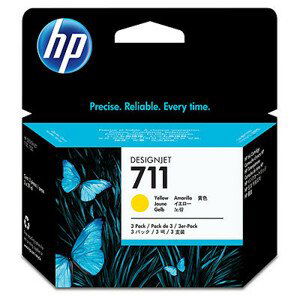 Cartridge HP 711, HP CZ136A - originálny (3x Žltá)