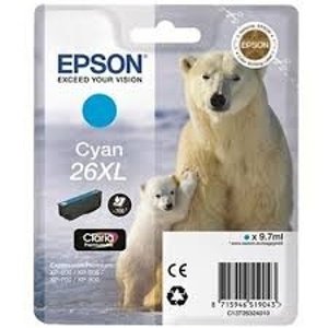 Zásobník Epson 26XL, C13T26324012 - originálny (Azúrová)