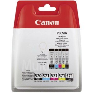 Cartridge Canon PGI-570 PGBk, CLI-571 C/M/Y/Bk, 0372C004 - originálny (Multipack)