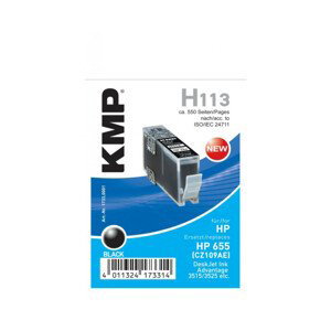 KMP Cartridge HP 655, HP CZ109AE,  - kompatibilný (Čierna)