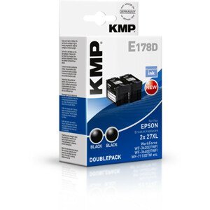 KMP Cartridge Epson 27 doublepack,  - kompatibilný (2xČierna)
