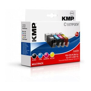 KMP Cartridge Canon PGI-570PGBK XL + CLI-571 Multipack,  - kompatibilna (Čierna + 3x Farby) - originál