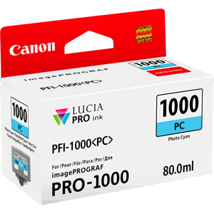 Cartridge Canon PFI-1000PC, PFI-1000 PC, 0550C001 - originálny (Foto azúrová)