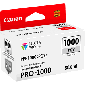 Cartridge Canon PFI-1000PGY, PFI-1000 PGY, 0553C001 - originálny (Foto šedá)
