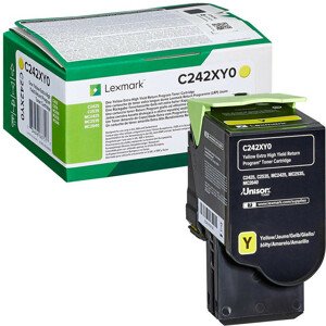 Toner Lexmark C242XY0, Return - originálny (Žltý)