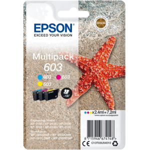 Cartridge Epson 603, C13T03U54010 - originálny (Multipack CMY)