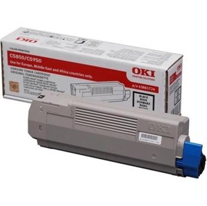 Oki Toner OKI C5850, 5950, čierny, 43865724, 8000s, O - originál