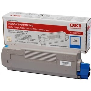 Oki Toner OKI C5850, 5950, modrý, 43865723, 6000s, O - originál