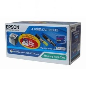Epson Tonerová cartridge Epson AcuLaser C1100, čierna / modrá / červená / žltá, C13S050268,