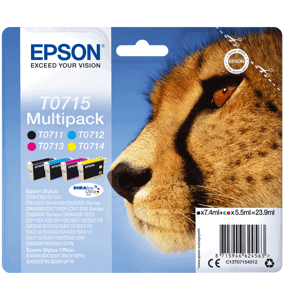 Epson T0715, sada všetkých farieb originálne