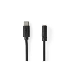 Kábel USB-C - zástrčka 3,5mm NEDIS CCGB65960BK10