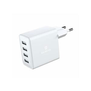 SWISSTEN SIEŤOVÝ ADAPTÉR 4x USB 4A 20 W 22053100, biely