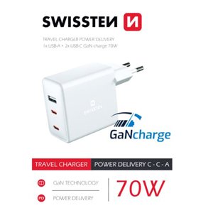 Adaptér USB SWISSTEN GaN 22054100