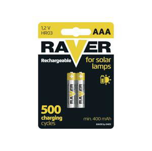 Batéria AAA (R03) nabíjacia 1,2V/400mAh RAVER solar  2ks