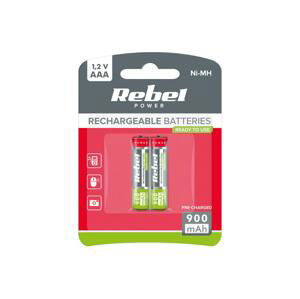 Batéria AAA (R03) nabíjací 1,2V/900 mAh REBEL blister