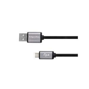 Kábel KRUGER & MATZ KM1234 USB/micro USB 0,2m Black