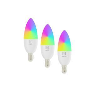 Immax NEO SMART sada 3x žiarovka LED E14 6W RGB+CCT barevná a biela, stmívatelná, WiFi 07716C