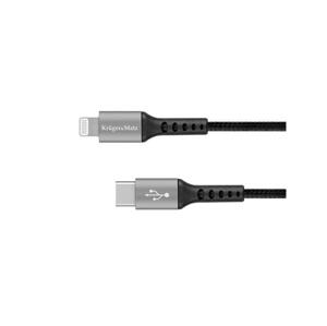 Kábel KRUGER & MATZ KM1267 USB-C/Lightning C94 MFi 1m Black