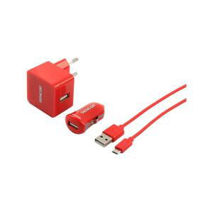 Nabíjačka SCO 516-000RD USB KIT 1M/WALL/CAR SENCOR