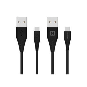 Kábel SWISSTEN 71504403 USB/USB-C 3.1 1,5m Black (dlhší konektor 9mm)