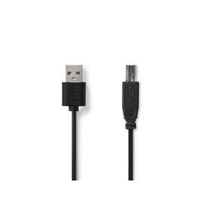 Kábel USB 2.0 A konektor/USB 2.0 B konektor 2m NEDIS CCGT60100BK20