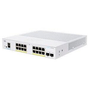 Cisco switch CBS350-16FP-2G, 16xGbE RJ45, 2xSFP, fanless, PoE+, 240W