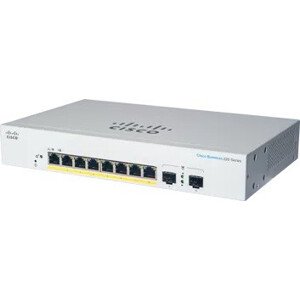 Cisco switch CBS220-8FP-E-2G (8xGbE, 2xSFP, 8xPoE+, 130W, fanless)