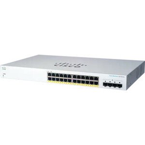 Cisco switch CBS220-24P-4G (24xGbE, 4xSFP, 24xPoE+, 195W)