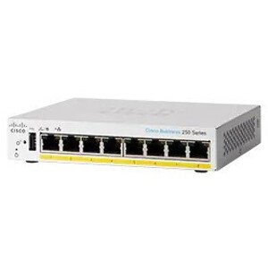 Cisco switch CBS250-8PP-D (8xGbE, 8xPoE+, 45W, fanless)