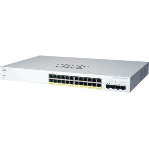 Cisco switch CBS220-24P-4X (24xGbE, 4xSFP+, 24xPoE+, 195W)