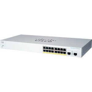 Cisco switch CBS220-16P-2G (16xGbE, 2xSFP, 16xPoE+, 130W, fanless) - REFRESH
